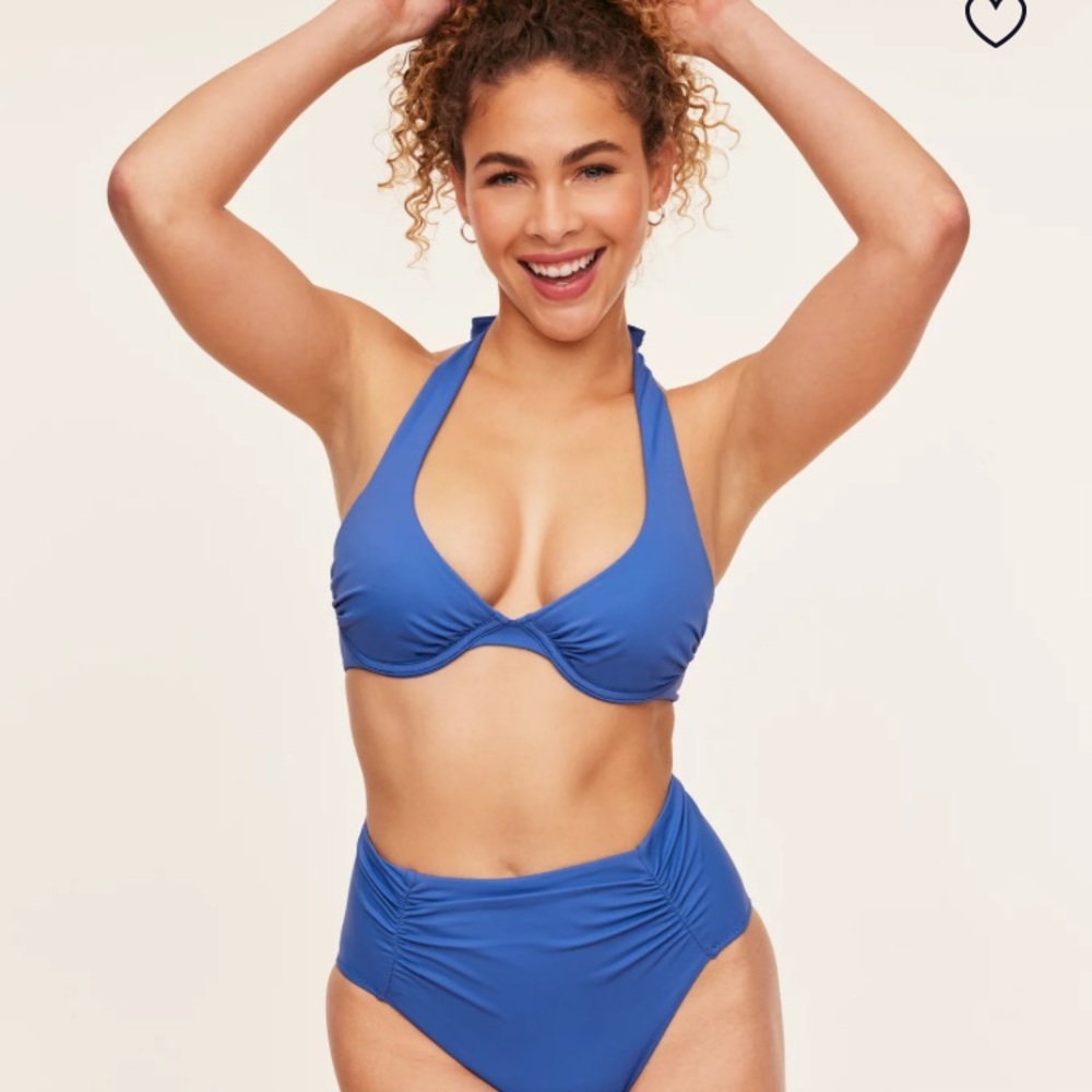 Adore me bikini halter top blue 34DD